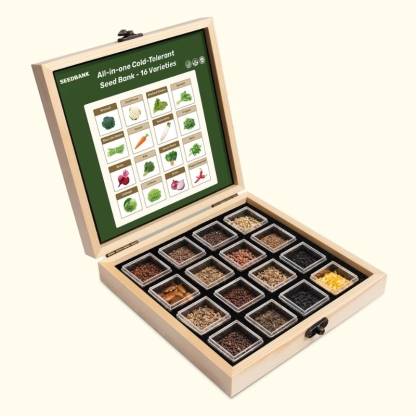 Seedbank All-in-One Cold-Tolerant Seed Bank - 16 Organic Seed Varieties