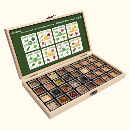 Seedbank All-in-One High Yield Raised Beds Seed Bank - 32 Organic Seed Varieties
