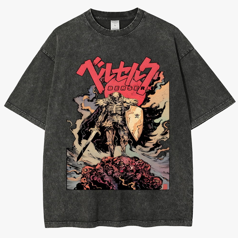 Vintage Berserk Anime Unisex Fit Washed T-Shirt