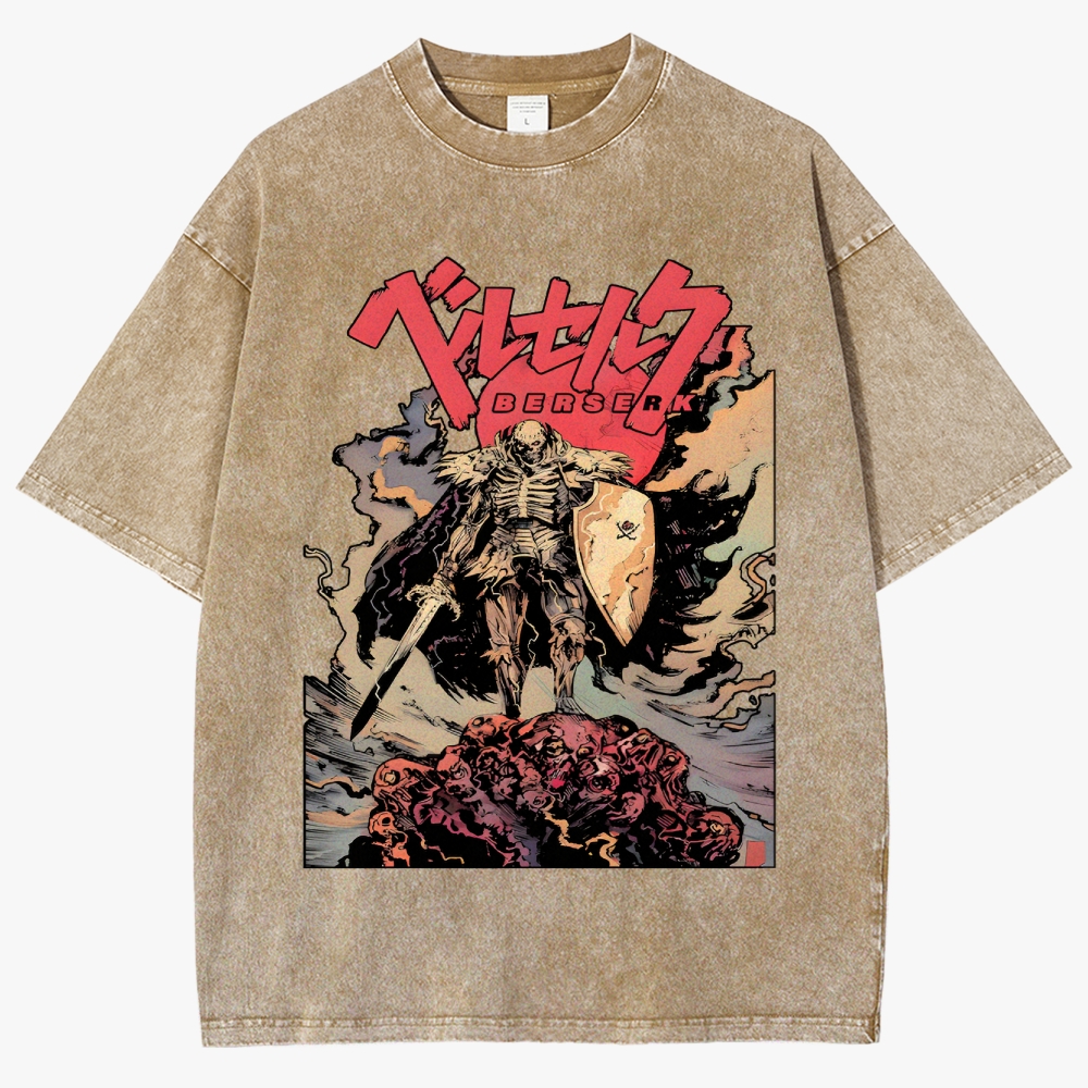 Vintage Berserk Anime Unisex Fit Washed T-Shirt
