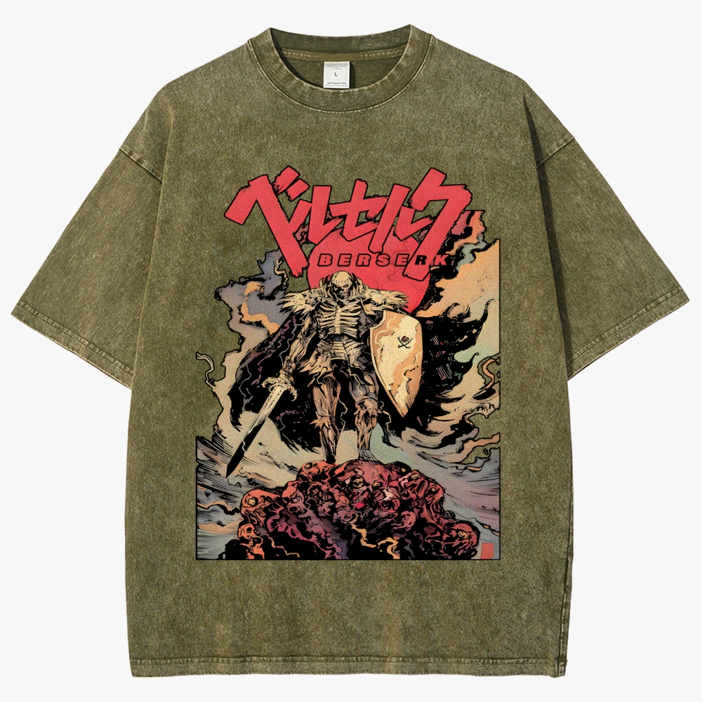 Vintage Berserk Anime Unisex Fit Washed T-Shirt