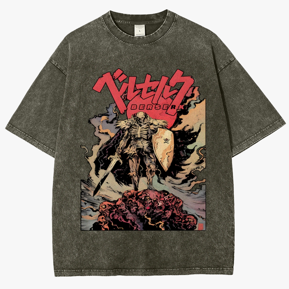 Vintage Berserk Anime Unisex Fit Washed T-Shirt