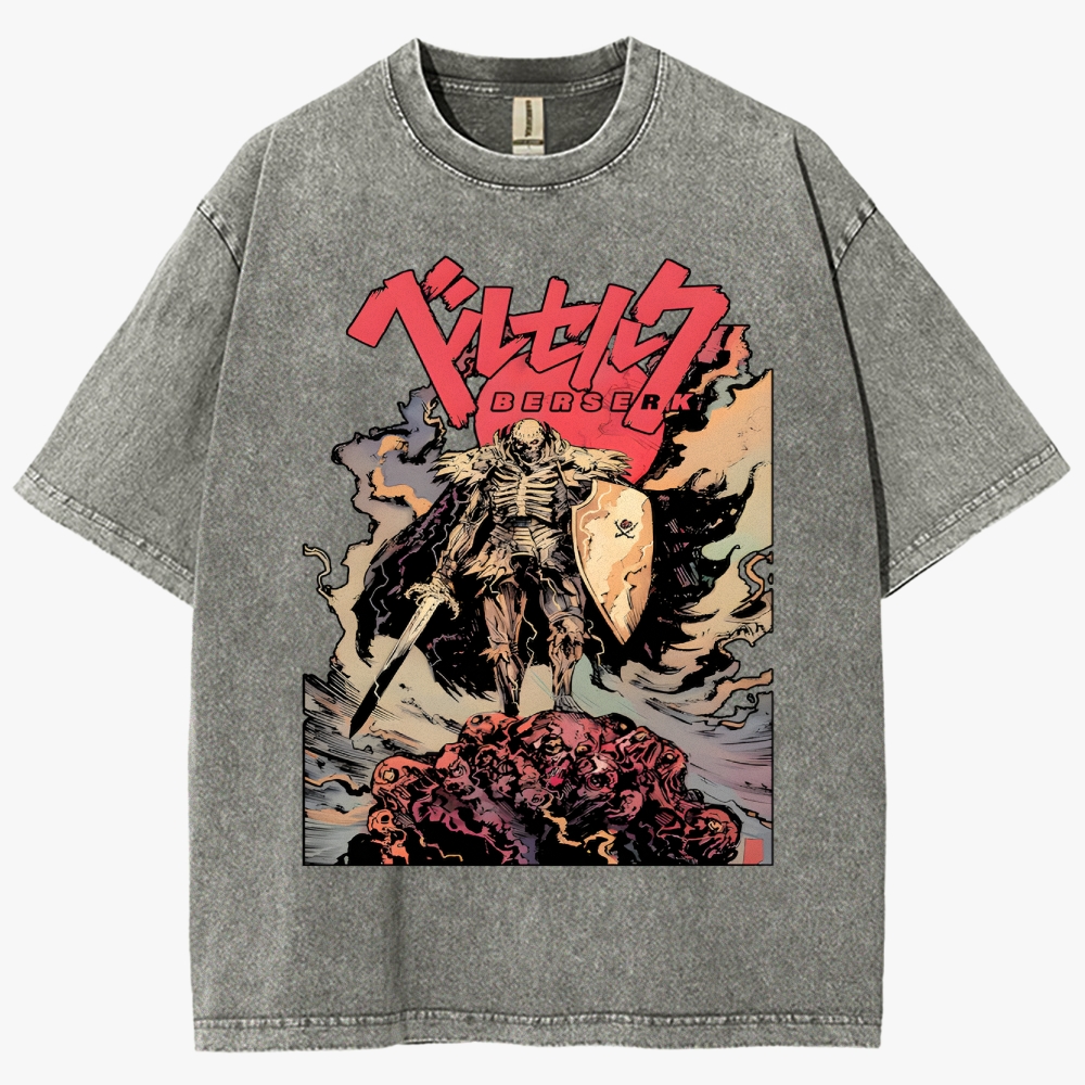 Vintage Berserk Anime Unisex Fit Washed T-Shirt