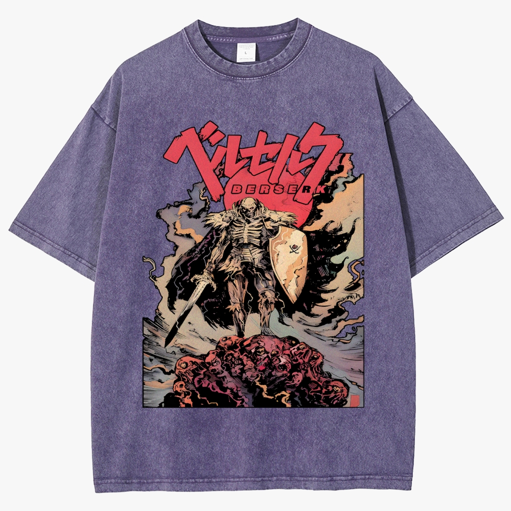 Vintage Berserk Anime Unisex Fit Washed T-Shirt
