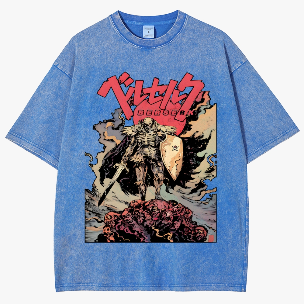 Vintage Berserk Anime Unisex Fit Washed T-Shirt