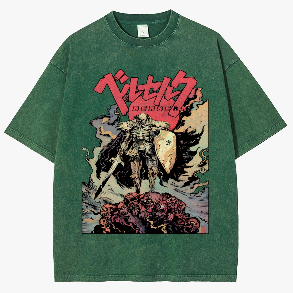 Vintage Berserk Anime Unisex Fit Washed T-Shirt