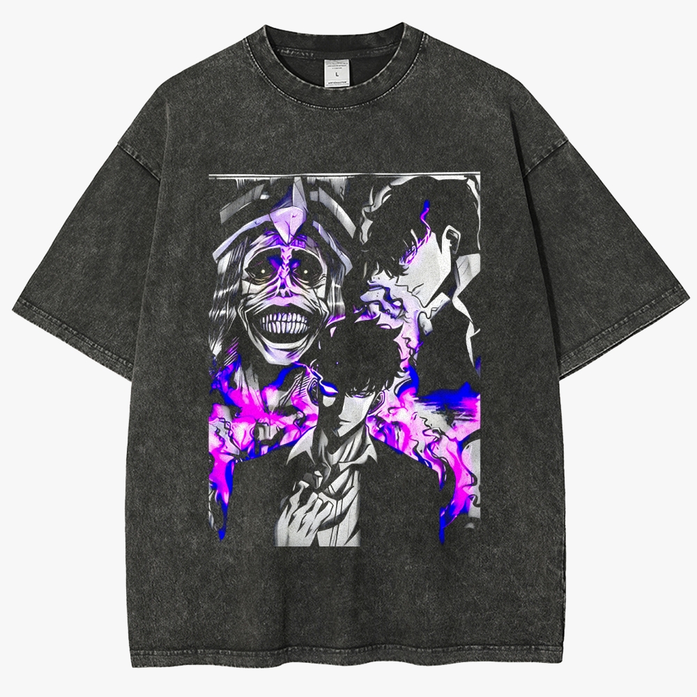 Solo Leveling Vintage Unisex Fit Washed T-Shirt