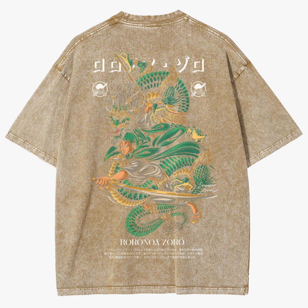 One Piece Anime Unisex Fit Washed T-Shirt