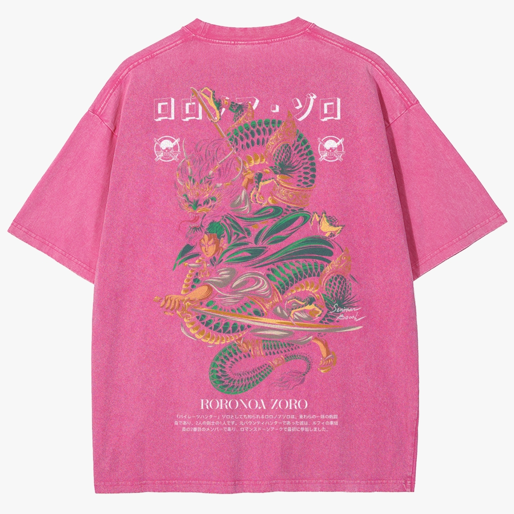 One Piece Anime Unisex Fit Washed T-Shirt