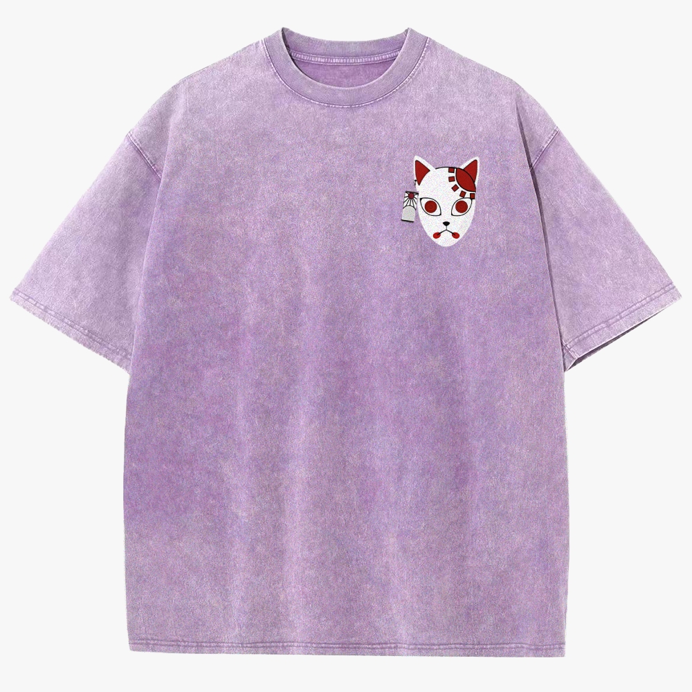 Demon Slayer Anime Unisex Fit Washed T-Shirt