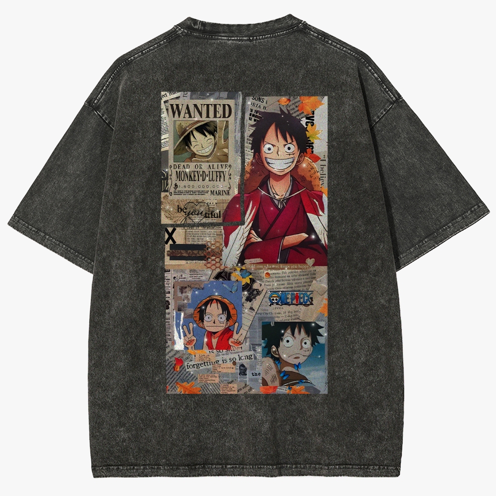 One Piece Anime Unisex Fit Washed T-Shirt