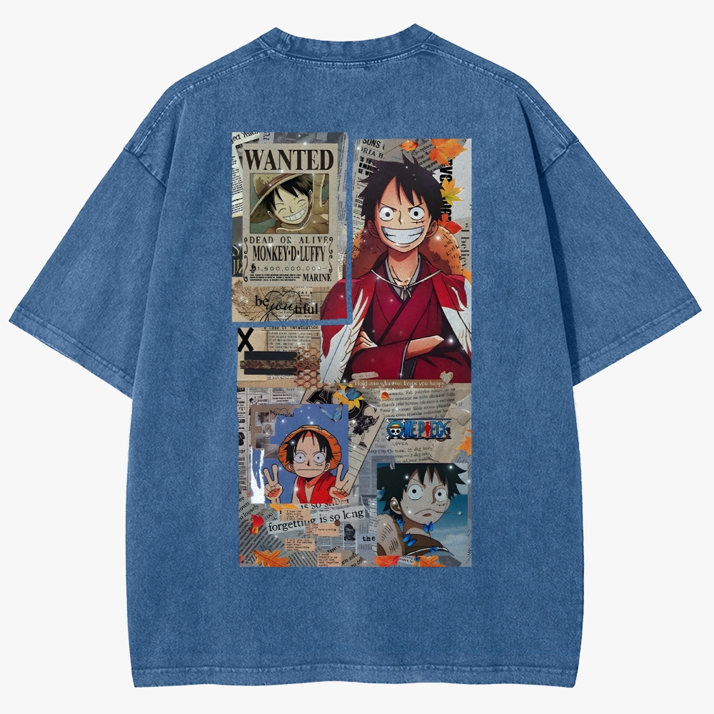 One Piece Anime Unisex Fit Washed T-Shirt