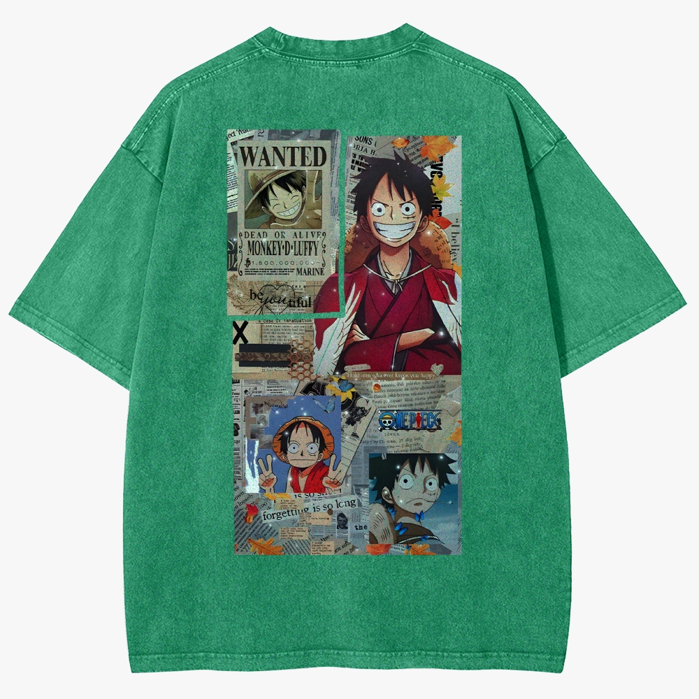 One Piece Anime Unisex Fit Washed T-Shirt