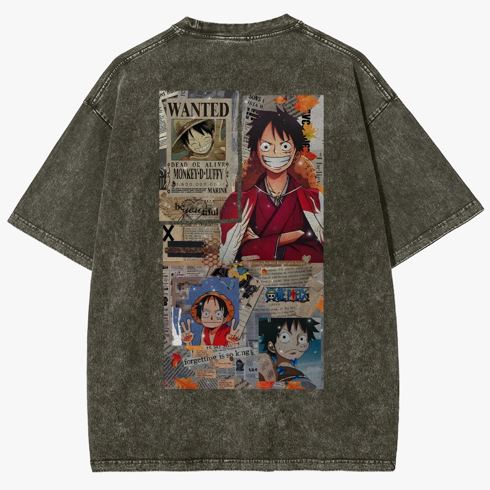 One Piece Anime Unisex Fit Washed T-Shirt