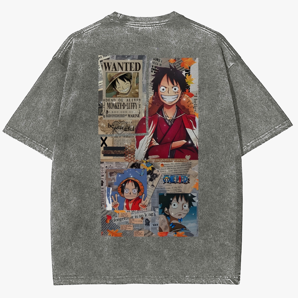 One Piece Anime Unisex Fit Washed T-Shirt