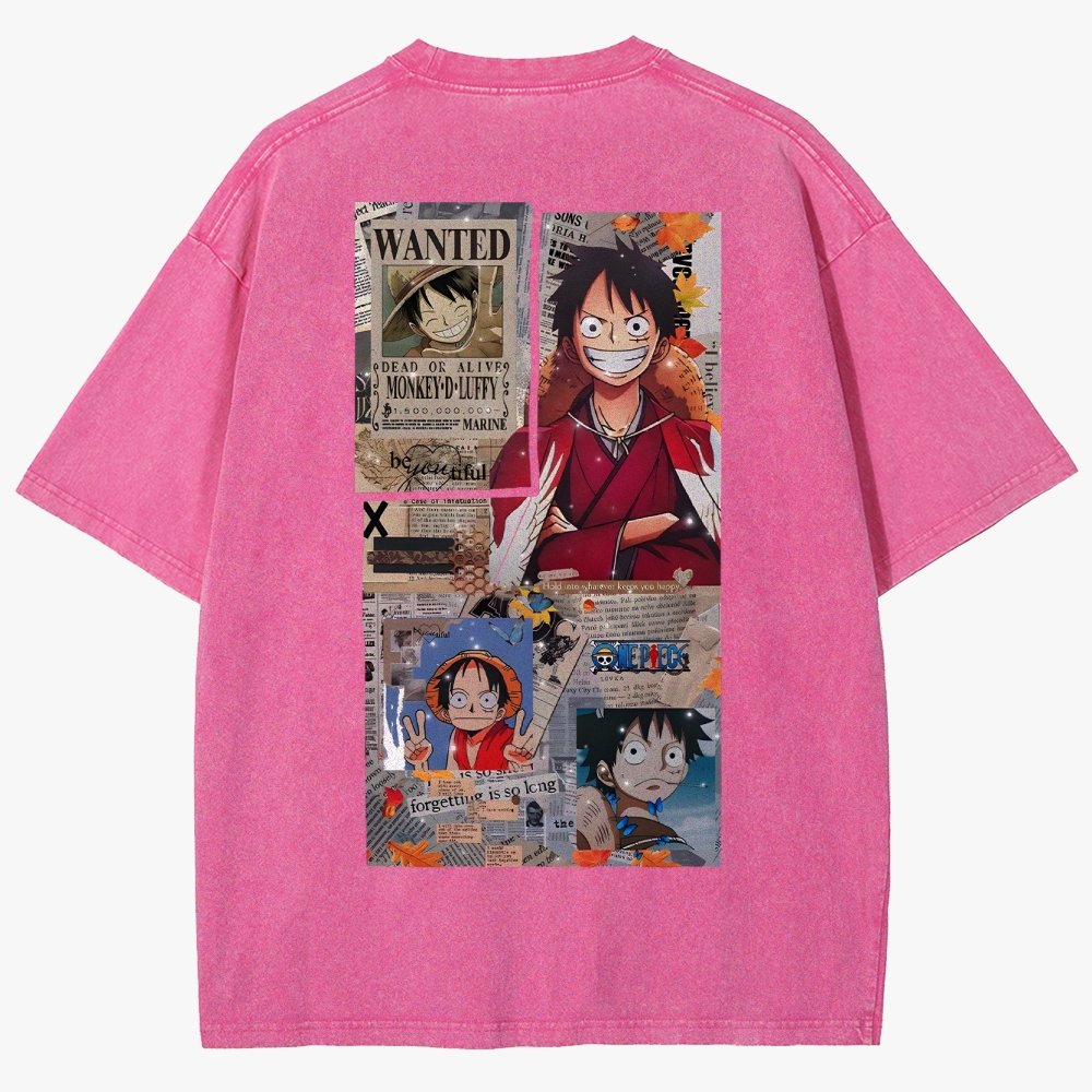 One Piece Anime Unisex Fit Washed T-Shirt
