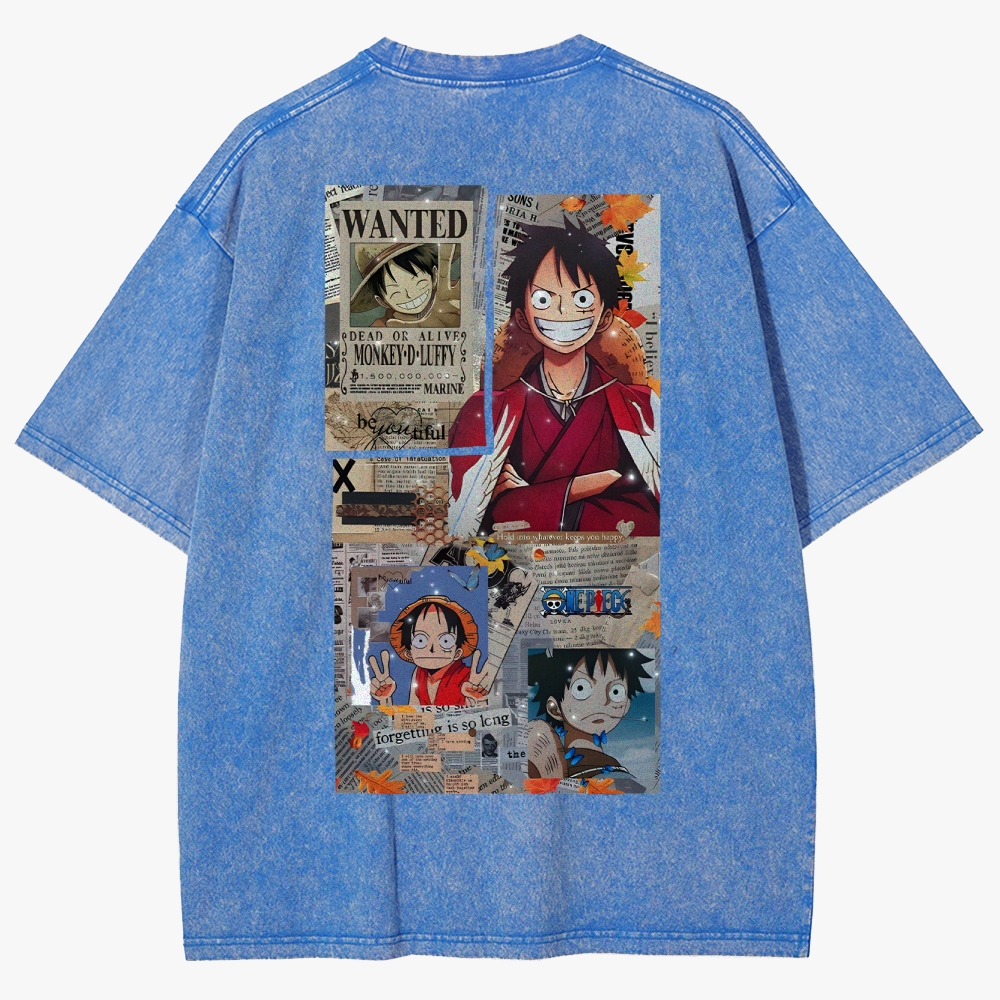 One Piece Anime Unisex Fit Washed T-Shirt