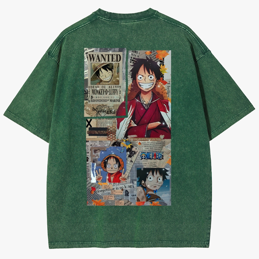 One Piece Anime Unisex Fit Washed T-Shirt