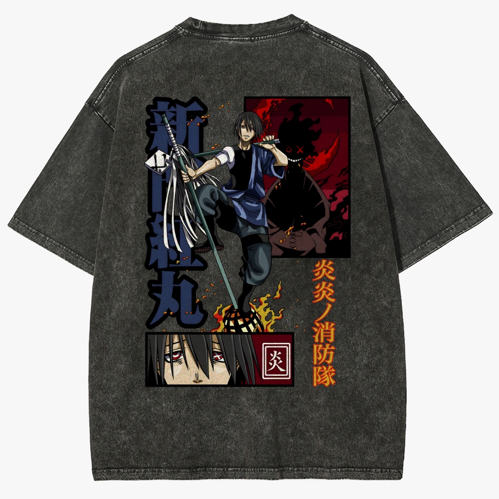 Fire Force Anime Unisex Fit Washed T-Shirt