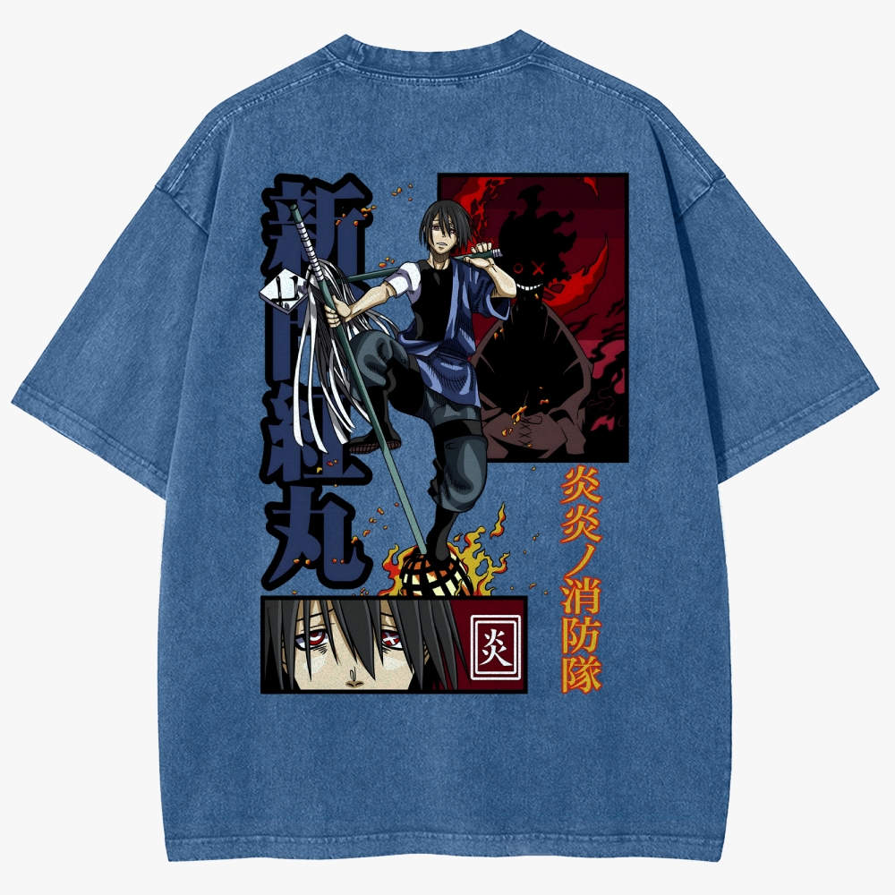 Fire Force Anime Unisex Fit Washed T-Shirt