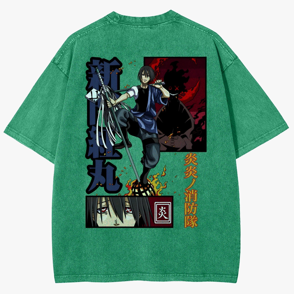 Fire Force Anime Unisex Fit Washed T-Shirt
