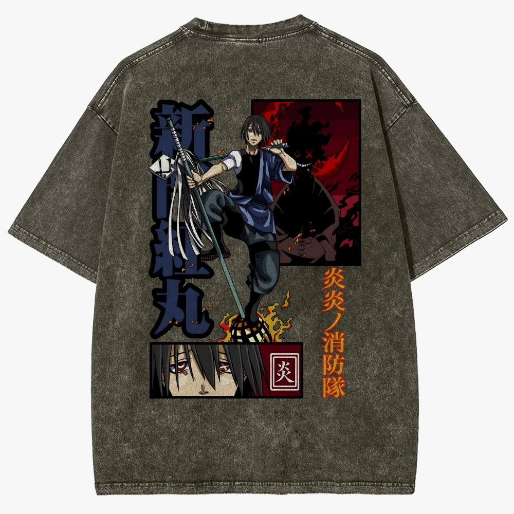 Fire Force Anime Unisex Fit Washed T-Shirt