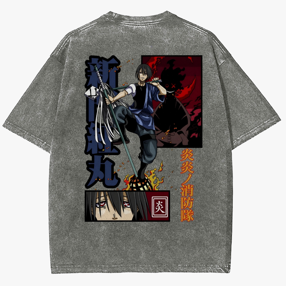 Fire Force Anime Unisex Fit Washed T-Shirt