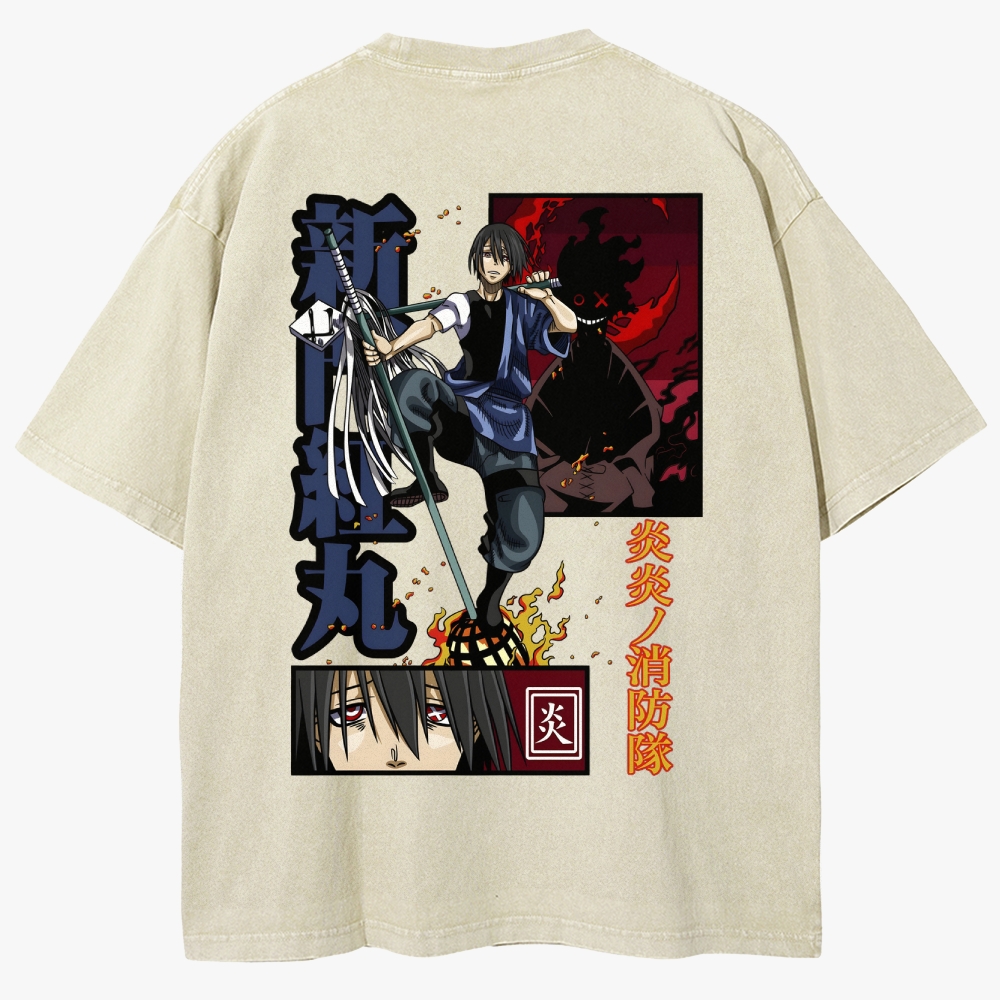 Fire Force Anime Unisex Fit Washed T-Shirt