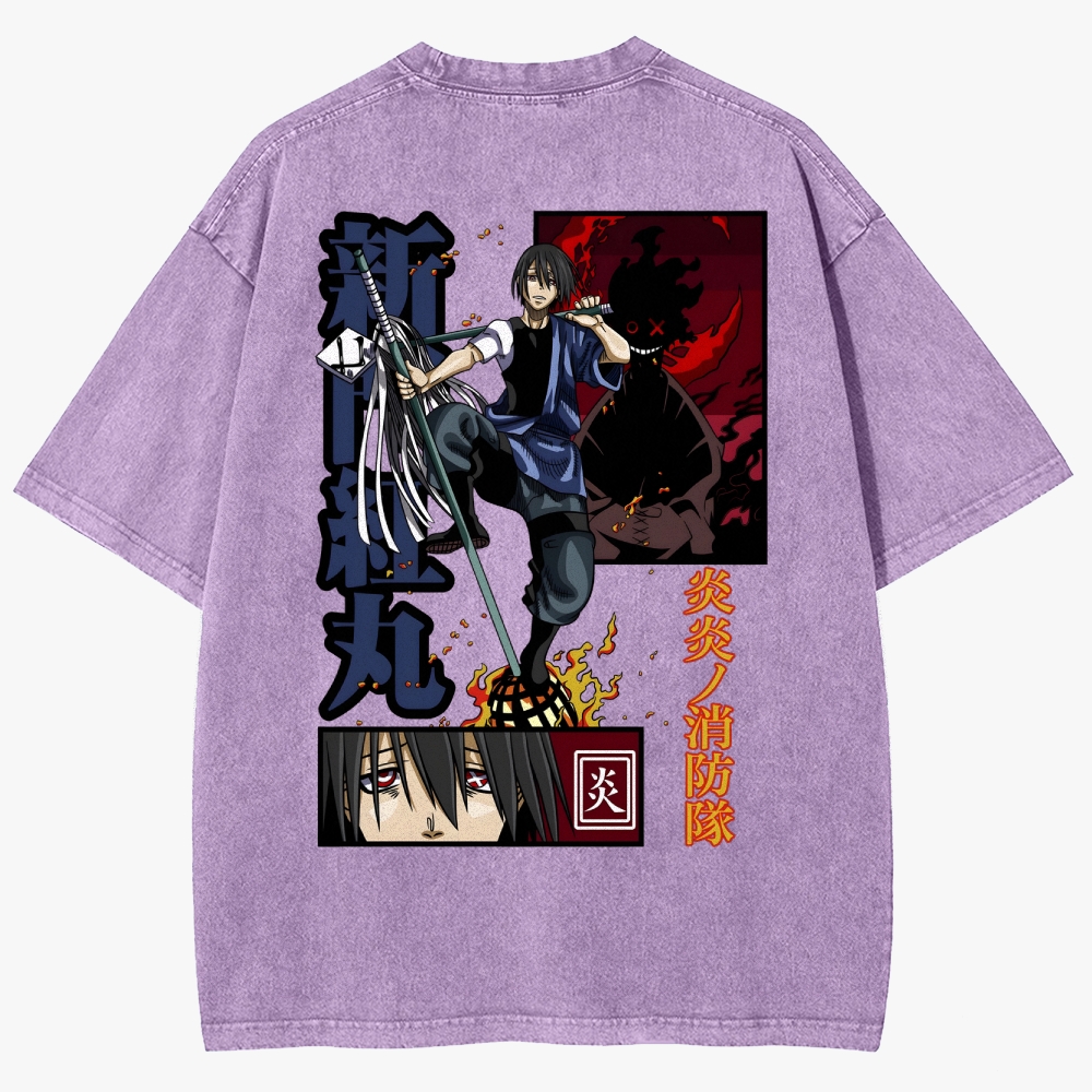 Fire Force Anime Unisex Fit Washed T-Shirt