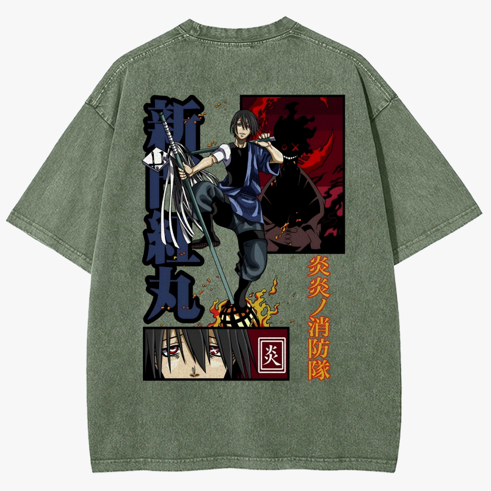 Fire Force Anime Unisex Fit Washed T-Shirt