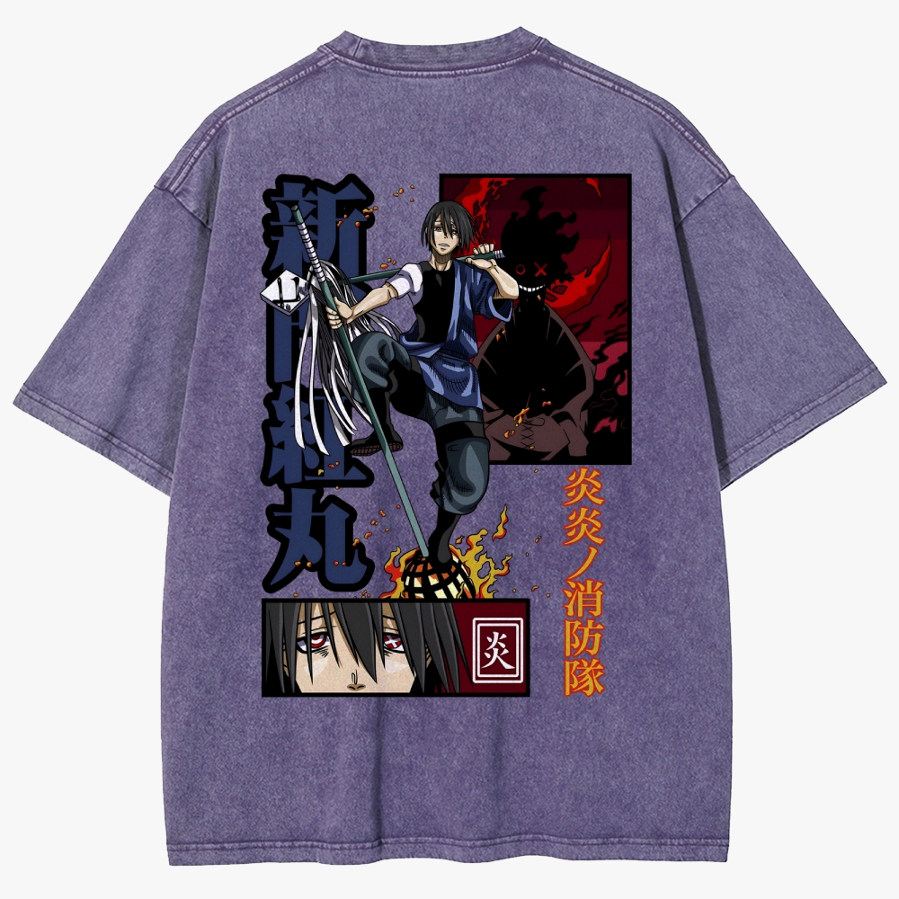 Fire Force Anime Unisex Fit Washed T-Shirt