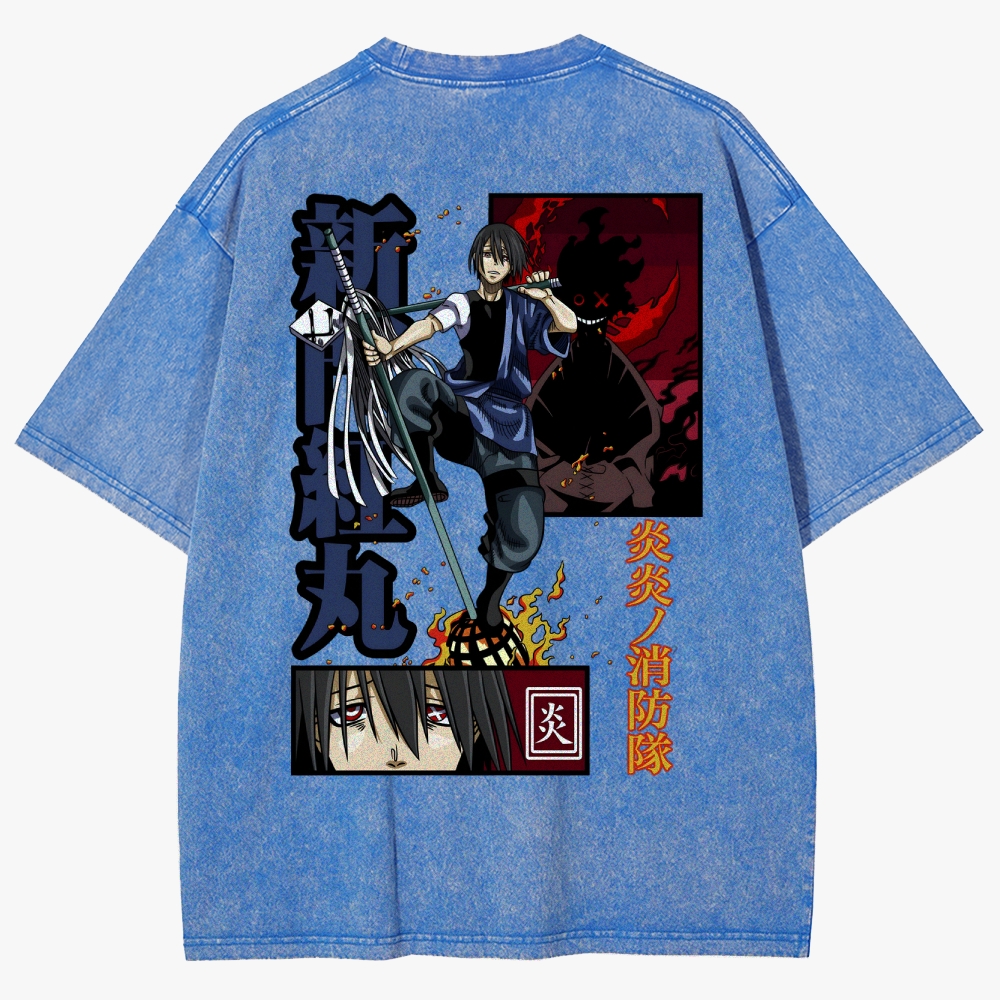 Fire Force Anime Unisex Fit Washed T-Shirt