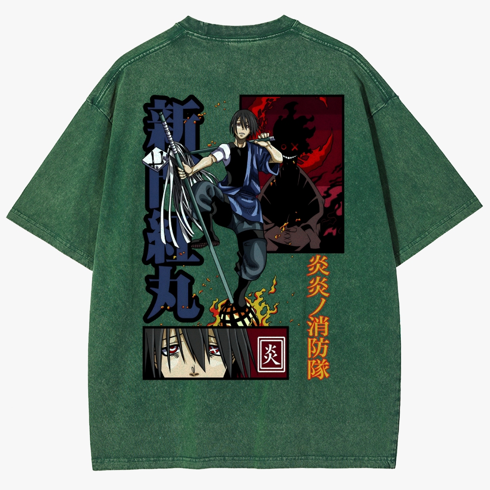 Fire Force Anime Unisex Fit Washed T-Shirt