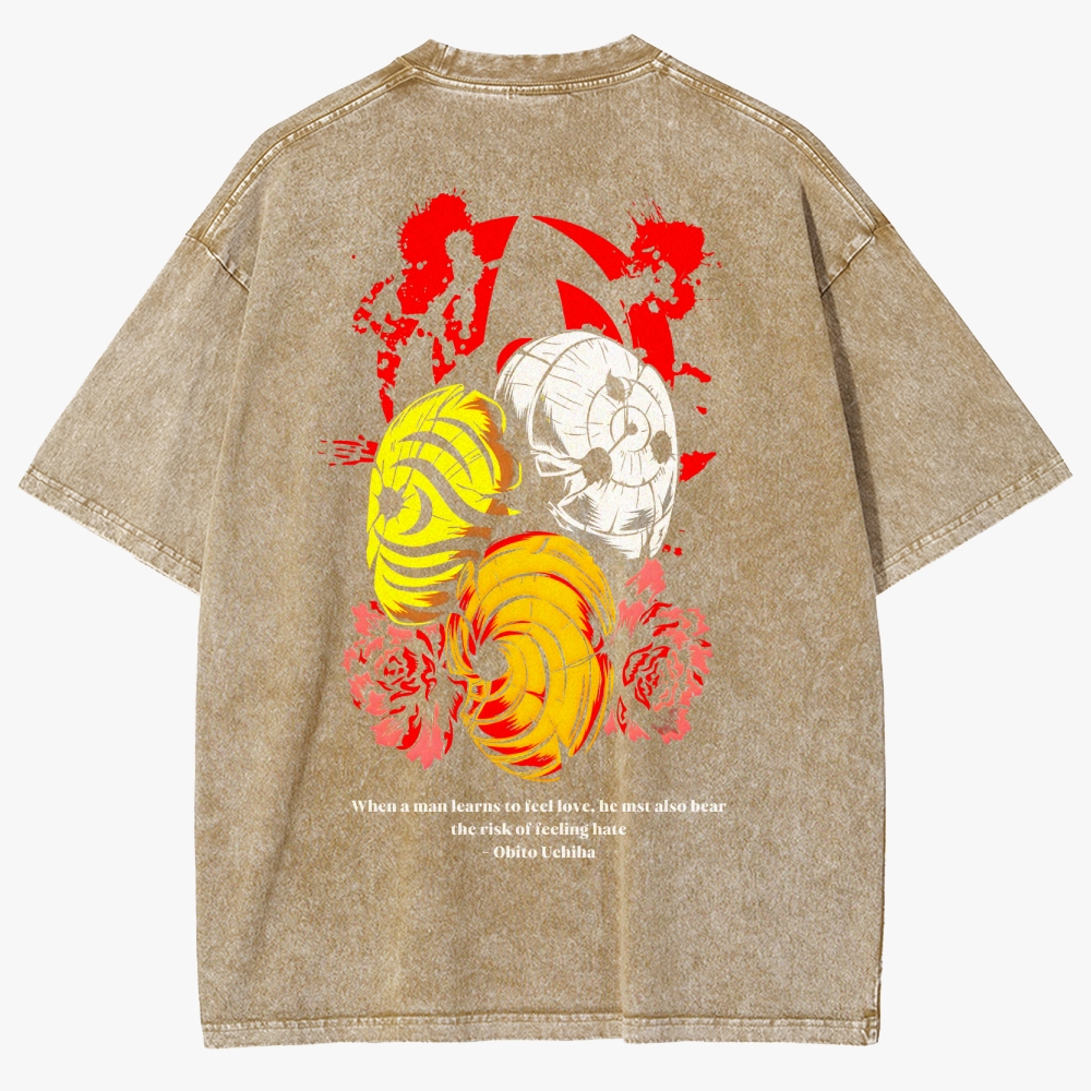Naruto Anime Unisex Fit Washed T-Shirt