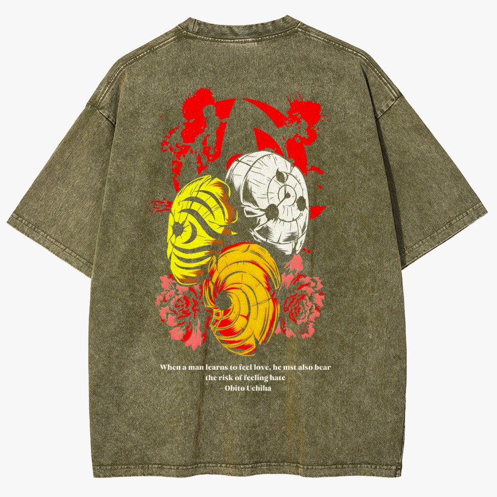 Naruto Anime Unisex Fit Washed T-Shirt