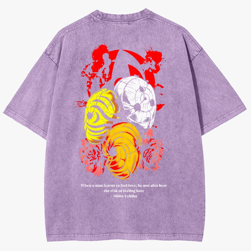 Naruto Anime Unisex Fit Washed T-Shirt