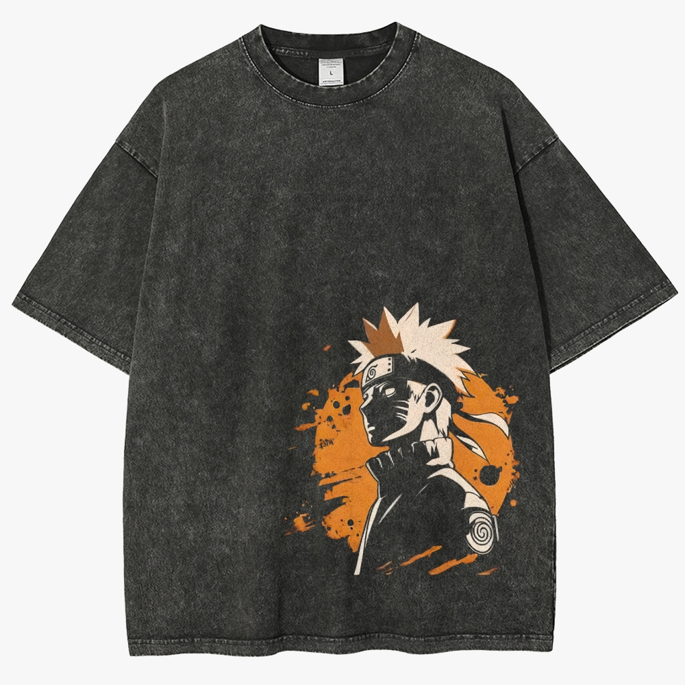 Naruto Anime Unisex Fit Washed T-Shirt