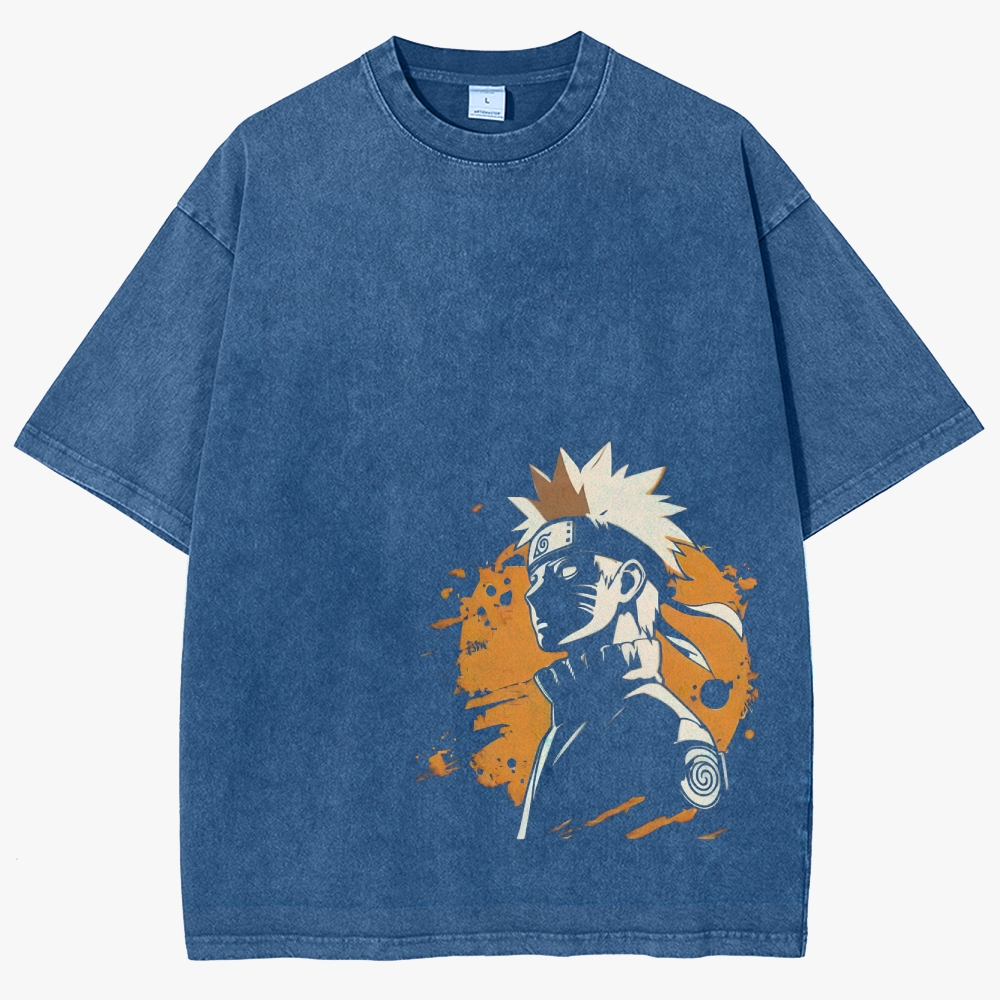 Naruto Anime Unisex Fit Washed T-Shirt