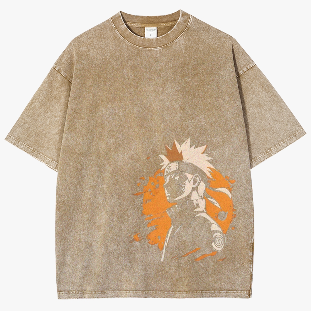 Naruto Anime Unisex Fit Washed T-Shirt