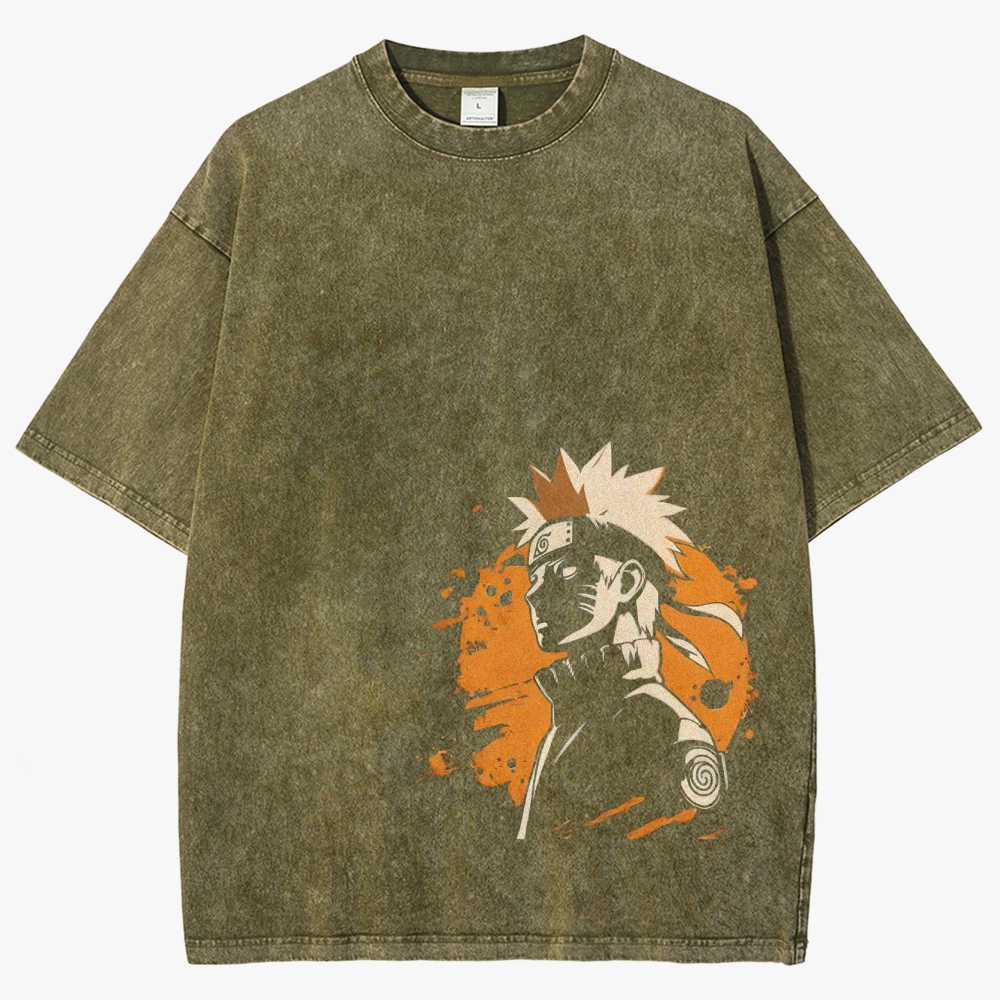 Naruto Anime Unisex Fit Washed T-Shirt
