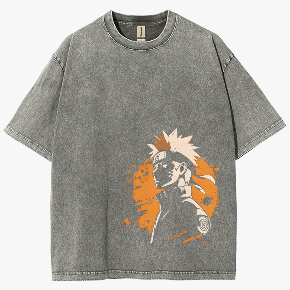 Naruto Anime Unisex Fit Washed T-Shirt