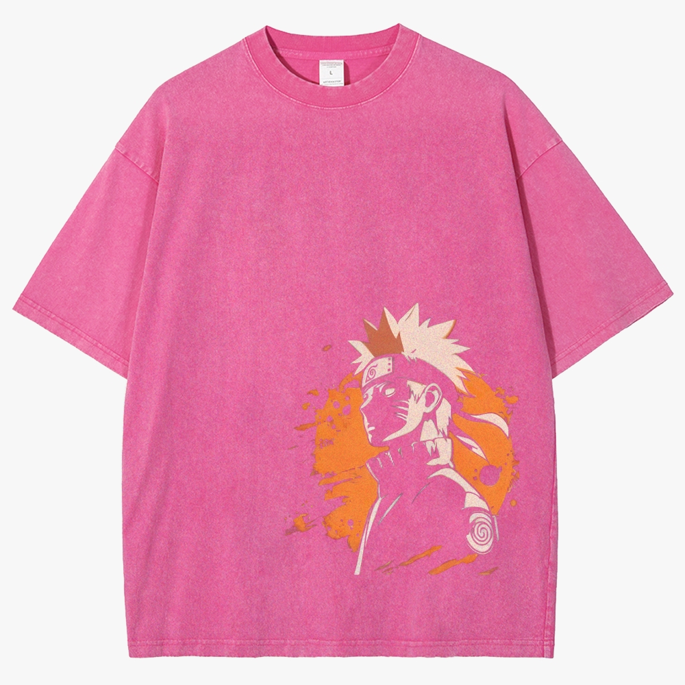 Naruto Anime Unisex Fit Washed T-Shirt