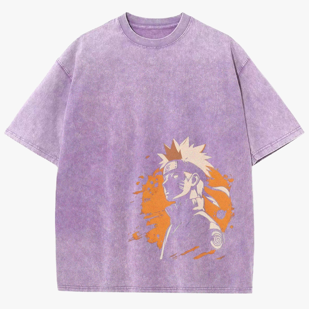 Naruto Anime Unisex Fit Washed T-Shirt