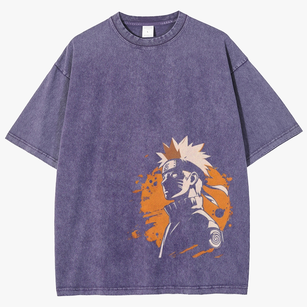 Naruto Anime Unisex Fit Washed T-Shirt