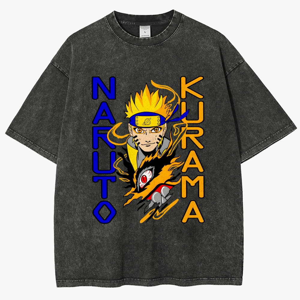 Naruto Anime Unisex Fit Washed T-Shirt