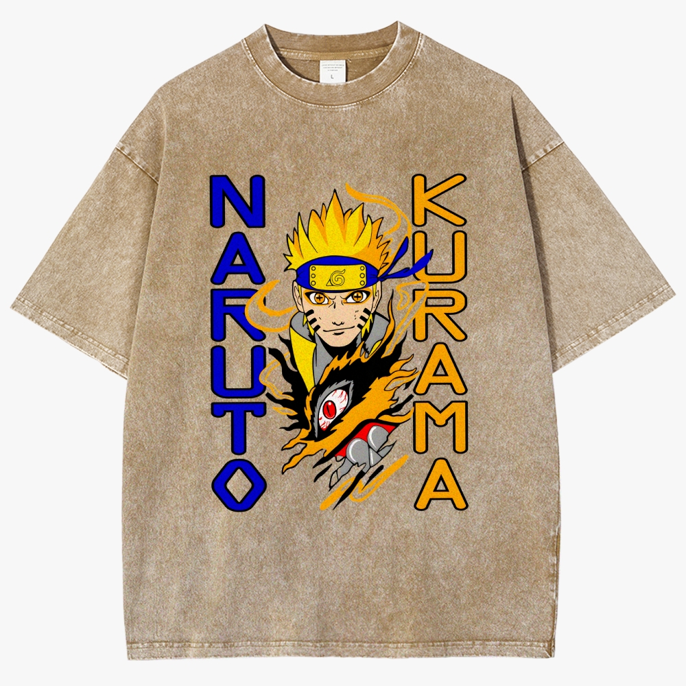 Naruto Anime Unisex Fit Washed T-Shirt