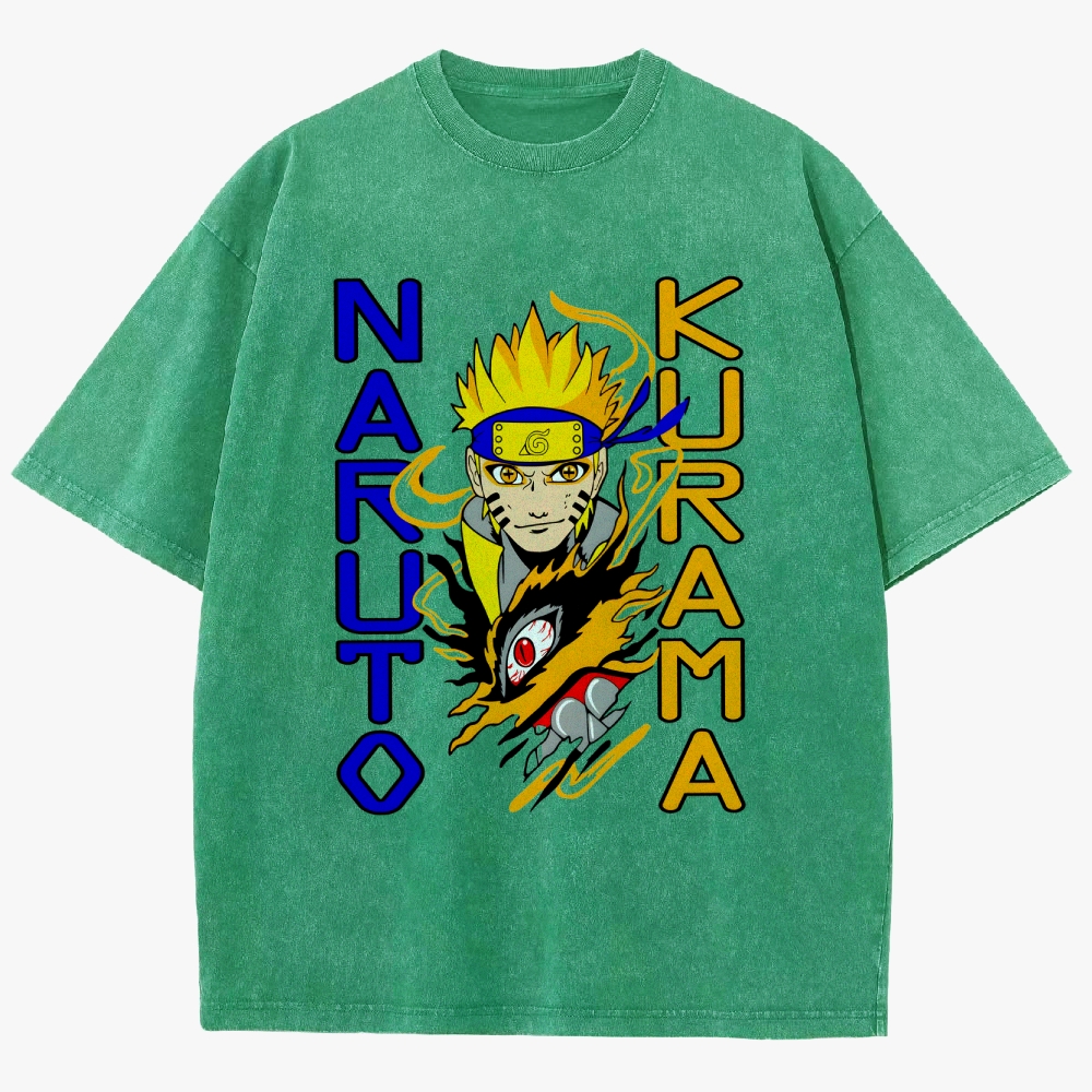 Naruto Anime Unisex Fit Washed T-Shirt