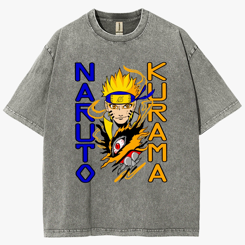 Naruto Anime Unisex Fit Washed T-Shirt