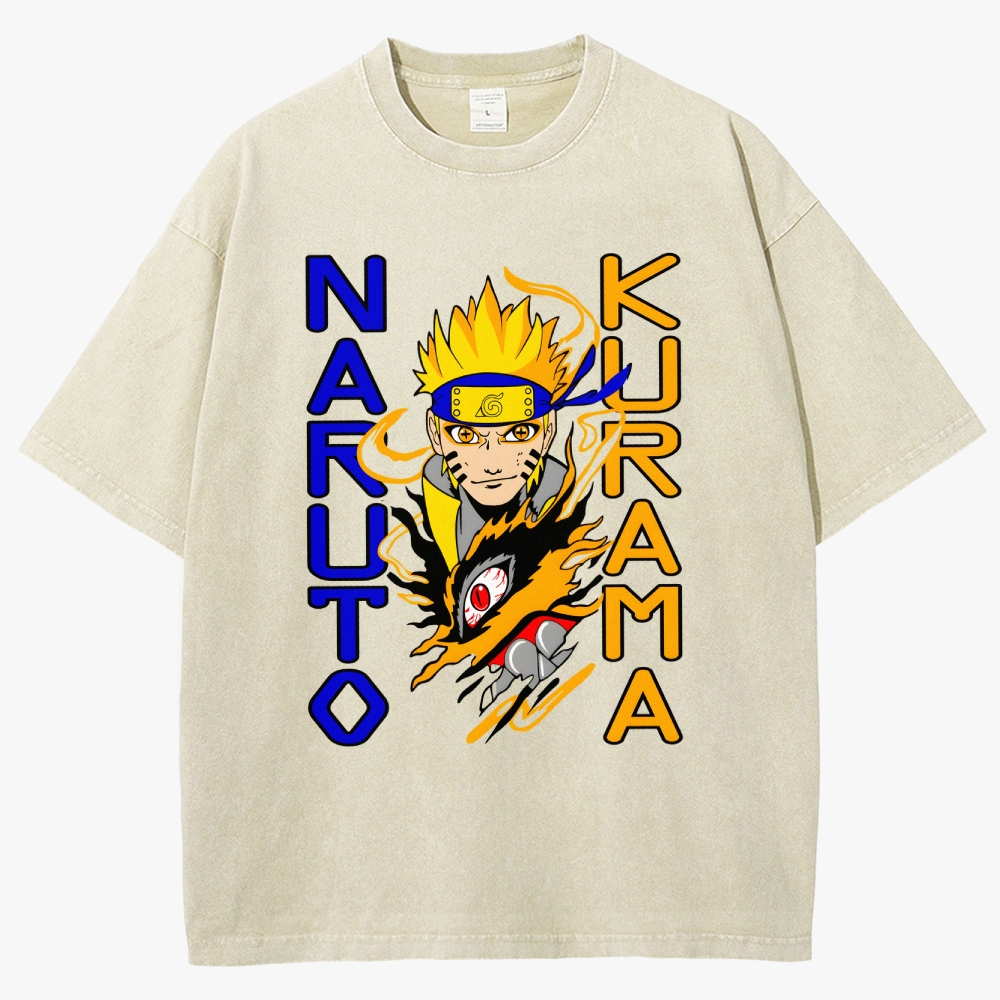 Naruto Anime Unisex Fit Washed T-Shirt