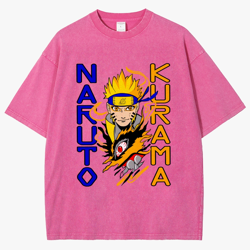 Naruto Anime Unisex Fit Washed T-Shirt